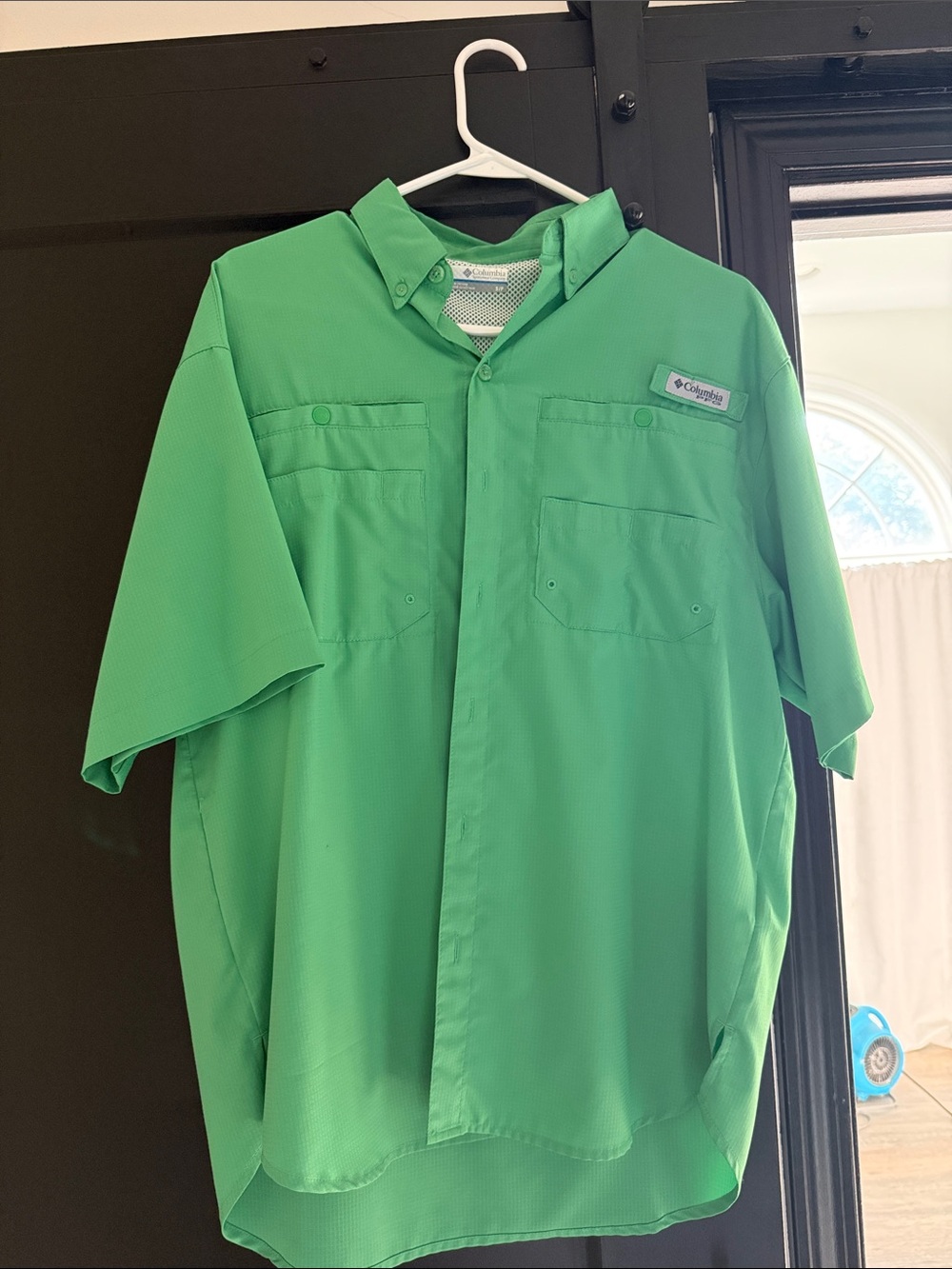 Columbia Short Sleeve Fishing Shirt in Green